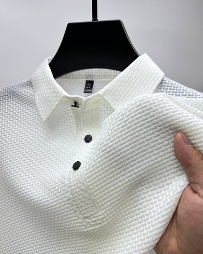 👔👔Camicia a maniche corte traspirante da uomo in seta di ghiaccio