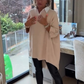 Top Donna a Maniche Lunghe con Colletto a Camicia