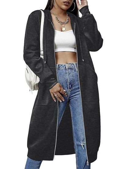 🥳Ultimo giorno di saldi 49%🔥Felpe casual da donna con cappuccio e zip in pile