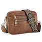 👜Crossbody in pelle fatta a mano con cinghie colorate