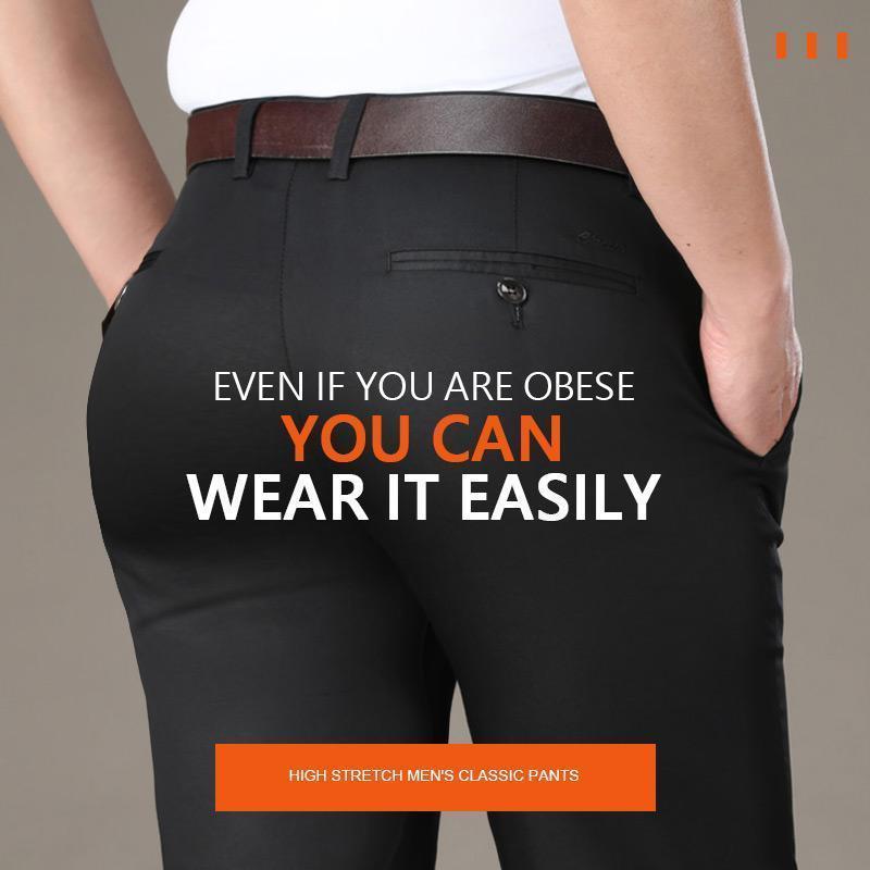 💥Vendita di liquidazione delle scorte - 50% OFF🔥PANTALONI CLASSICI DA UOMO AD ALTA ELASTICITÀ-5