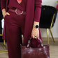 🌸 🌸 Elegante cardigan lungo + camicia + pantaloni 3 in 1