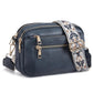 👜Crossbody in pelle fatta a mano con cinghie colorate