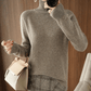 💖Maglione donna a collo alto tinta unita