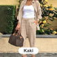 🧥+👖Set donna camicetta e pantaloni a maniche lunghe in cotone e lino
