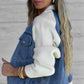 Giacca da donna Creative Denim Splicing 🧥 - Streetwear elegante per un look quotidiano e cool