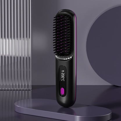 🔥2024 Hot Sale ⏳Cordless Ceramic Heated Hair Straightening Comb