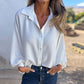 💕Camicia da donna elegante a tinta unita button-up