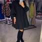 🌈👗 Abito da Donna Taglie Forti a Manica Lanterna con Colletto Dritto