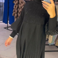 🌈👗 Abito da Donna Taglie Forti a Manica Lanterna con Colletto Dritto