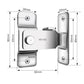 90-Degree Right Angle Sliding Door Lock Latch