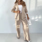Ensemble 2 Pièces Décontracté Beige pour Femme