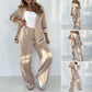 Ensemble 2 Pièces Décontracté Beige pour Femme