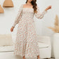 Robe élégante pour femme à manches évasées et motif floral