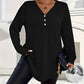 Top da Donna con Scollo a V e Maniche Corte con Bottoni