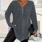 Top da Donna con Scollo a V e Maniche Corte con Bottoni