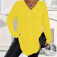 Top da Donna con Scollo a V e Maniche Corte con Bottoni