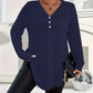 Top da Donna con Scollo a V e Maniche Corte con Bottoni