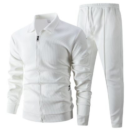🔥Giacca con risvolto e pantaloni da jogging da uomo, set da 2 pezzi