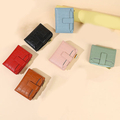 Prezzi imbattibili🥰🤩Portafoglio a colori solidi compatti da donna