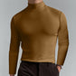 T-shirt a maniche lunghe slim fit a collo alto da uomo
