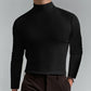 T-shirt a maniche lunghe slim fit a collo alto da uomo
