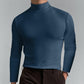 T-shirt a maniche lunghe slim fit a collo alto da uomo