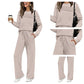 Top girocollo e pantaloni con coulisse da donna