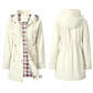 Trench donna impermeabile con cappuccio lungo