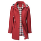 Trench donna impermeabile con cappuccio lungo