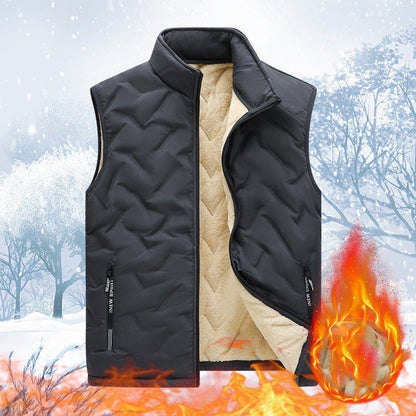 Gilet invernale caldo e casual da uomo trapuntato
