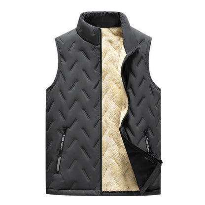Gilet invernale caldo e casual da uomo trapuntato