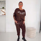 Set top e pantaloni da donna con stampa leopardo