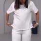 Elegante Completo da Donna a Due Pezzi – Top Comodo e Pantaloni Coordinati