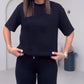 Elegante Completo da Donna a Due Pezzi – Top Comodo e Pantaloni Coordinati