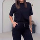 Elegante Completo da Donna a Due Pezzi – Top Comodo e Pantaloni Coordinati