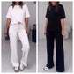 Elegante Completo da Donna a Due Pezzi – Top Comodo e Pantaloni Coordinati