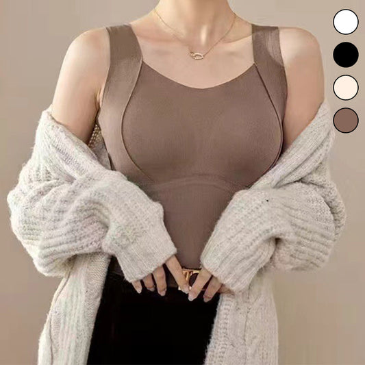 Canottiera calda ispessita con reggiseno a ripiani