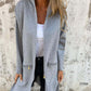 Giacca felpata con cappuccio a maniche lunghe con zip, moda casual