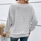 🌟🌟Maglia a Girocollo a Tinta Unita con Maniche Lunghe e Texture a Righe