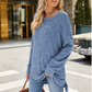 Maglione tunica oversize a maglia morbida da donna
