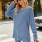 Maglione tunica oversize a maglia morbida da donna