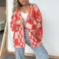 Cardigan donna aperto a scacchi