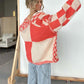 Cardigan donna aperto a scacchi