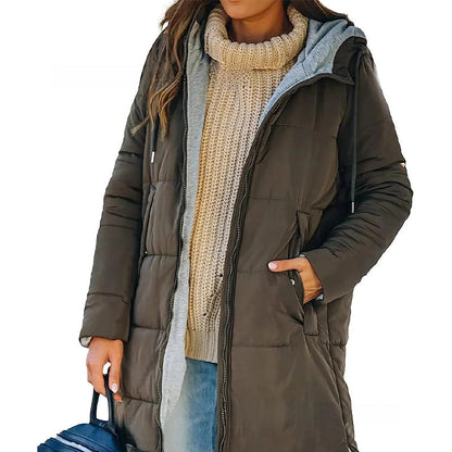 Giacca slim con cappuccio in tinta unita