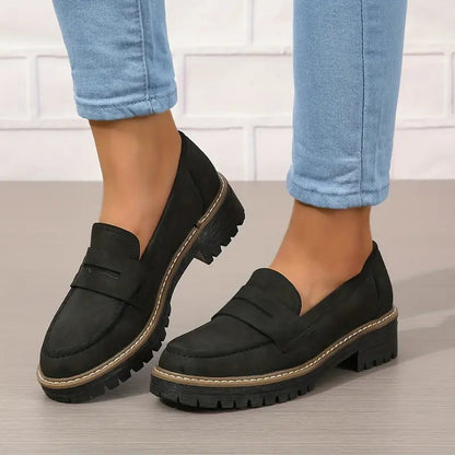 🎁Comodi mocassini da donna con tacco grosso e design slip-on