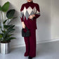 Set di maglione e pantaloni a rombi a blocchi di colore