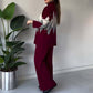 Set di maglione e pantaloni a rombi a blocchi di colore