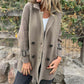 💕Cappotto doppiopetto con risvolto di media lunghezza da donna🍂