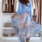 Set 2 pezzi blu: Top con Fiocco e Gonna in Tulle